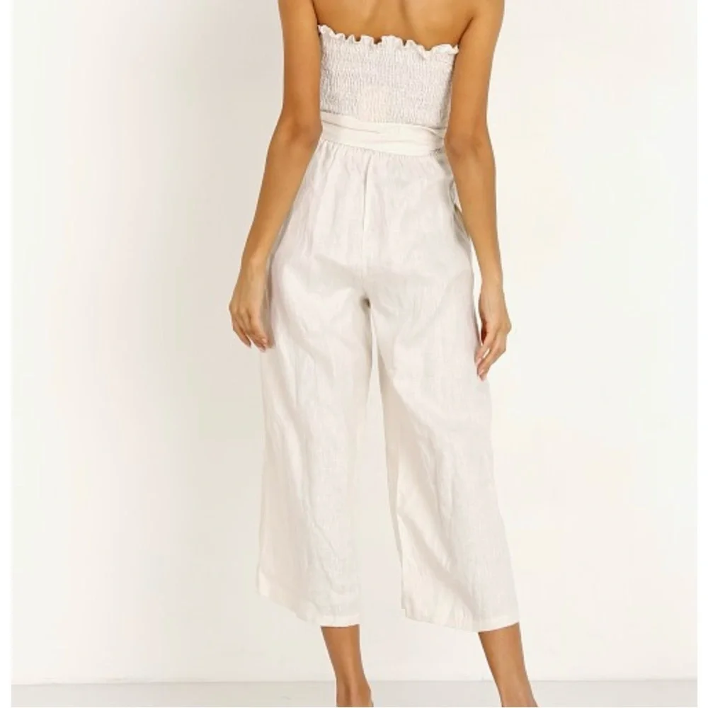 Faithful the Brand Lais Jumpsuit US4/AU8/S in Plain Ecru, NWT, Orig $209 - Picture 4 of 11